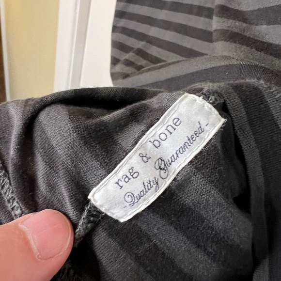 Striped Handmade Rag & Bone Fitted T-Shirt - Picture 5 of 6